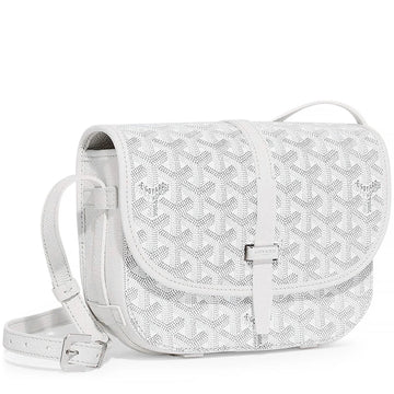 حقيبة Goyard Goyardine Belvedere II White PM Messenger
