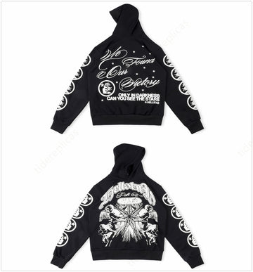 Hellstar “ONLY IN DARKNESS YOU CAN SEE THE STAR” Hoodie -Black