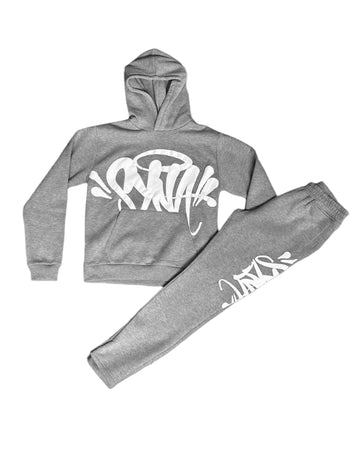 SYNAWORLD TEAM SYNA TRACKSUIT - MARL GREY/WHITE