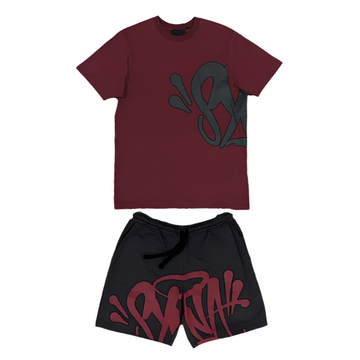 Syna T-shirt & Short Set RED/Anthracite