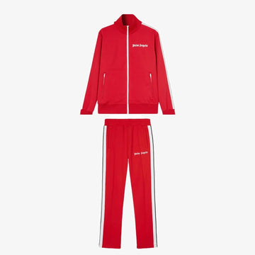 Palm angels logo red classic tracksuit