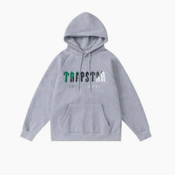 Trapstar Chenille Hoodie Grey/Green
