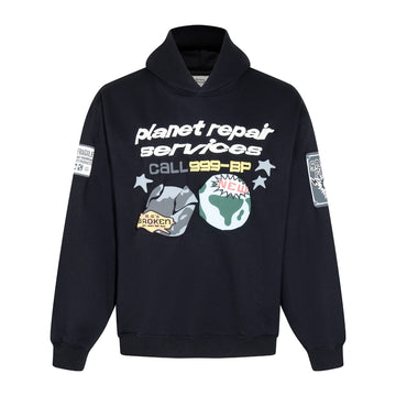 Broken Planet "Planet Repair Services" Hoodie Black