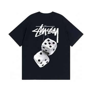 Stussy T Shirt Hanging Dice Black