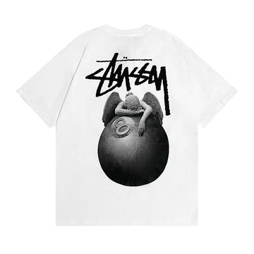 Stussy T Shirt 8 Ball White