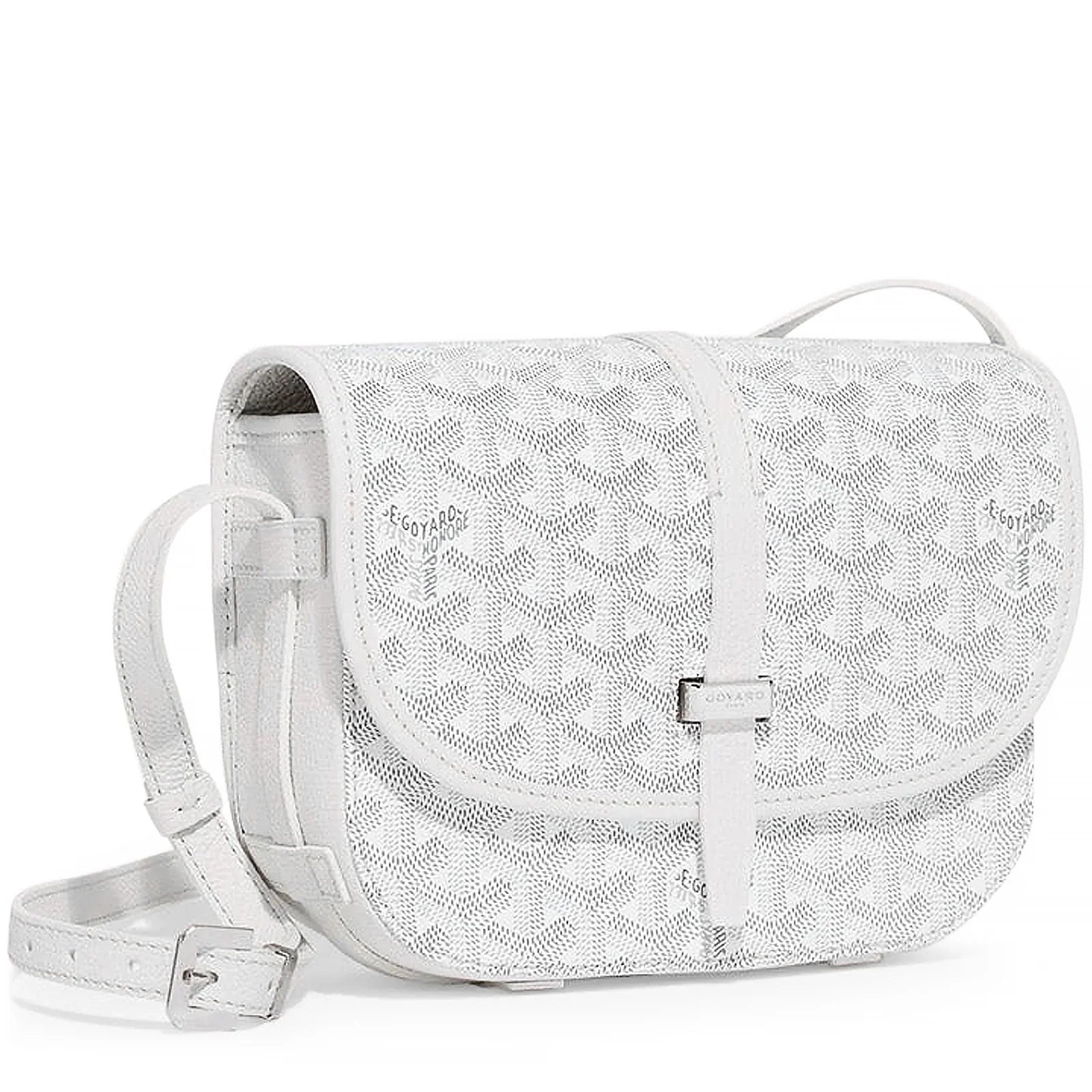 حقيبة Goyard Goyardine Belvedere II White PM Messenger 