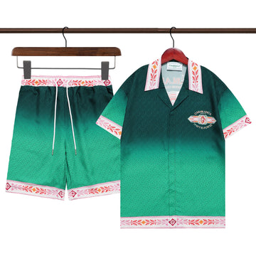 Casablanca Shirt Short Set Green