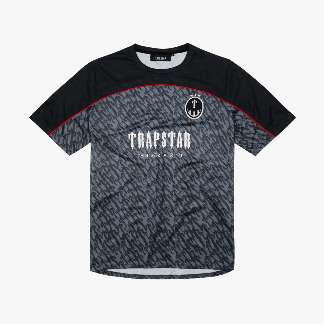 قميص كرة القدم Trapstar T Monogram - رمادي/أحمر