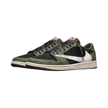 حذاء Travis Scott x Air Jordan 1 Low OG "Black Olive"