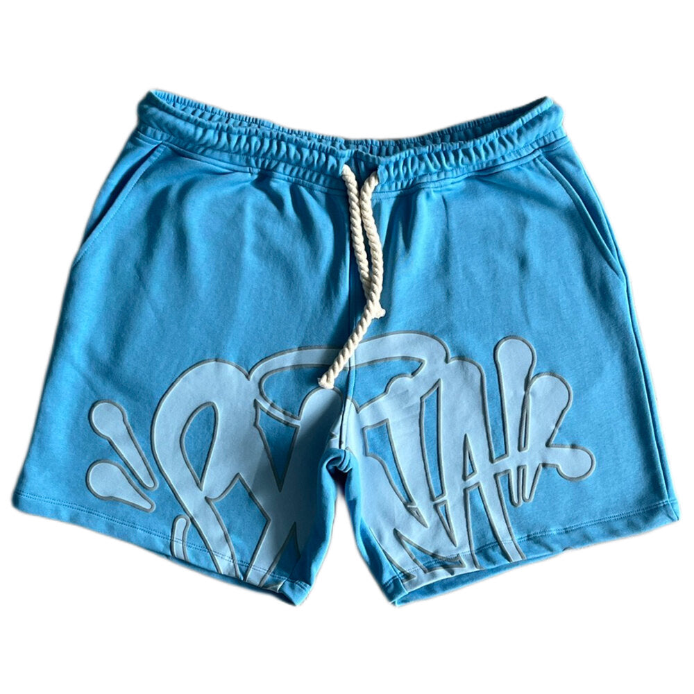 Synaworld Syna Logo Shorts Blue And Gray synaworld-syna-logo-shorts-blue-and-gray