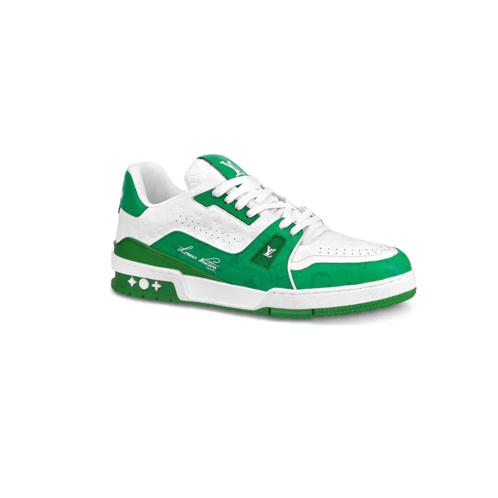 LOUIS VUITTON LV TRAINER '54' WHITE GREEN SNEAKER