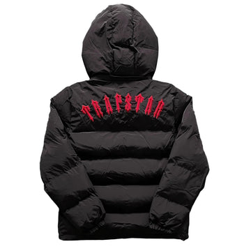 Trapstar Irongate Puffer Jacket Red/Black Detachable hood