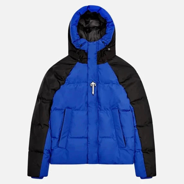 سترة Trapstar Irongate Arch Puffer (FW23) باللون الأزرق/الأسود