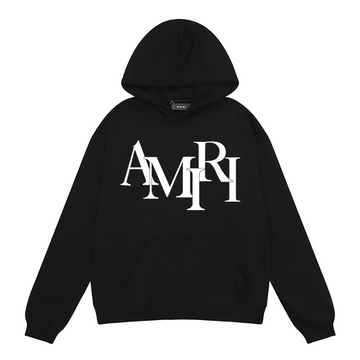 Amiri Logo Plain Black Hoodie