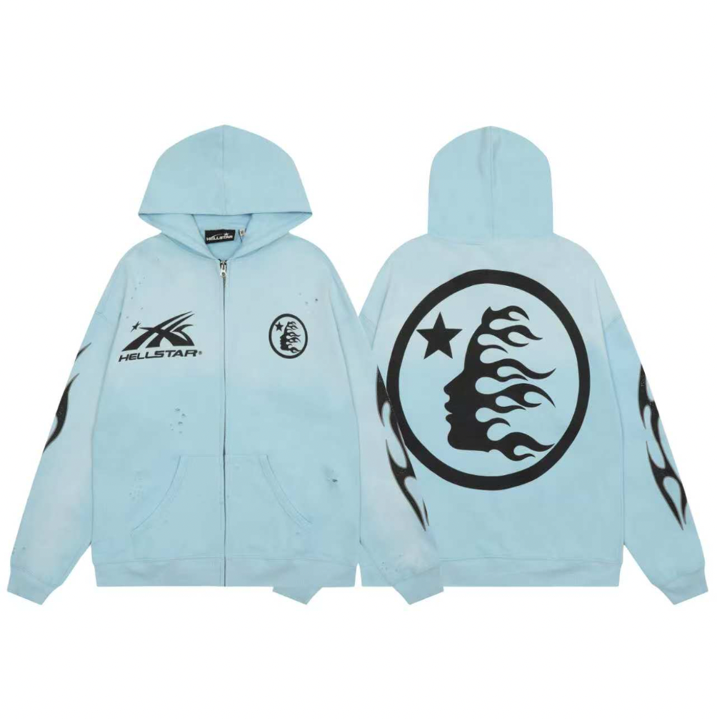 Hellstar Hoodie Light Blue