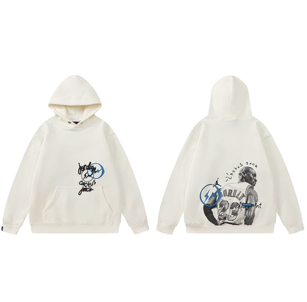 Cactus Jack X Fragment X Jordan Hoodie White