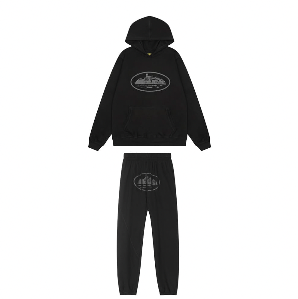 Corteiz Alcatraz Tracksuit Black On Black