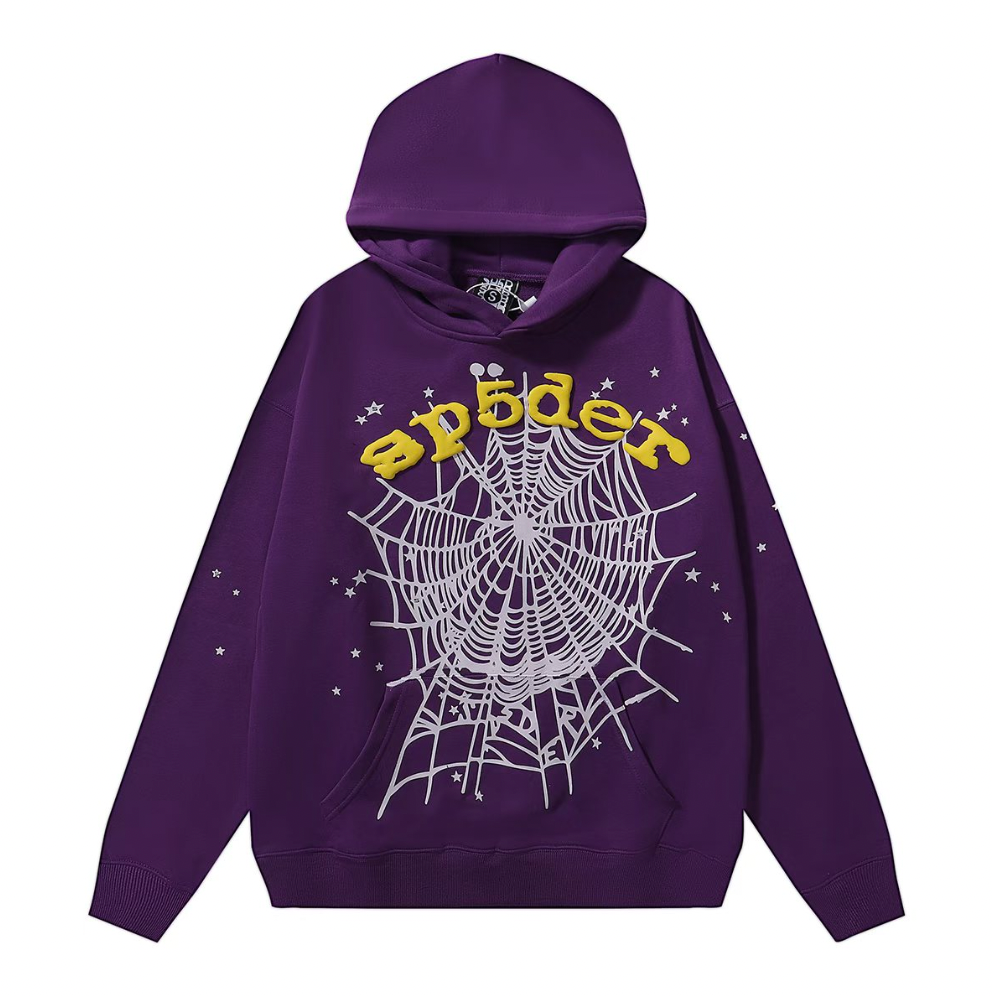 Sp5der Web Hoodie Purple